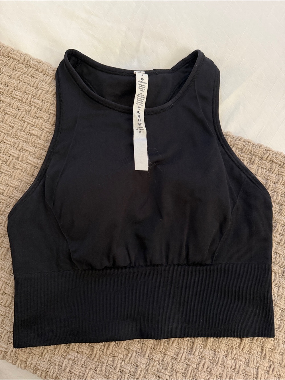 lululemon athletica Black High-Neck Sports Bra